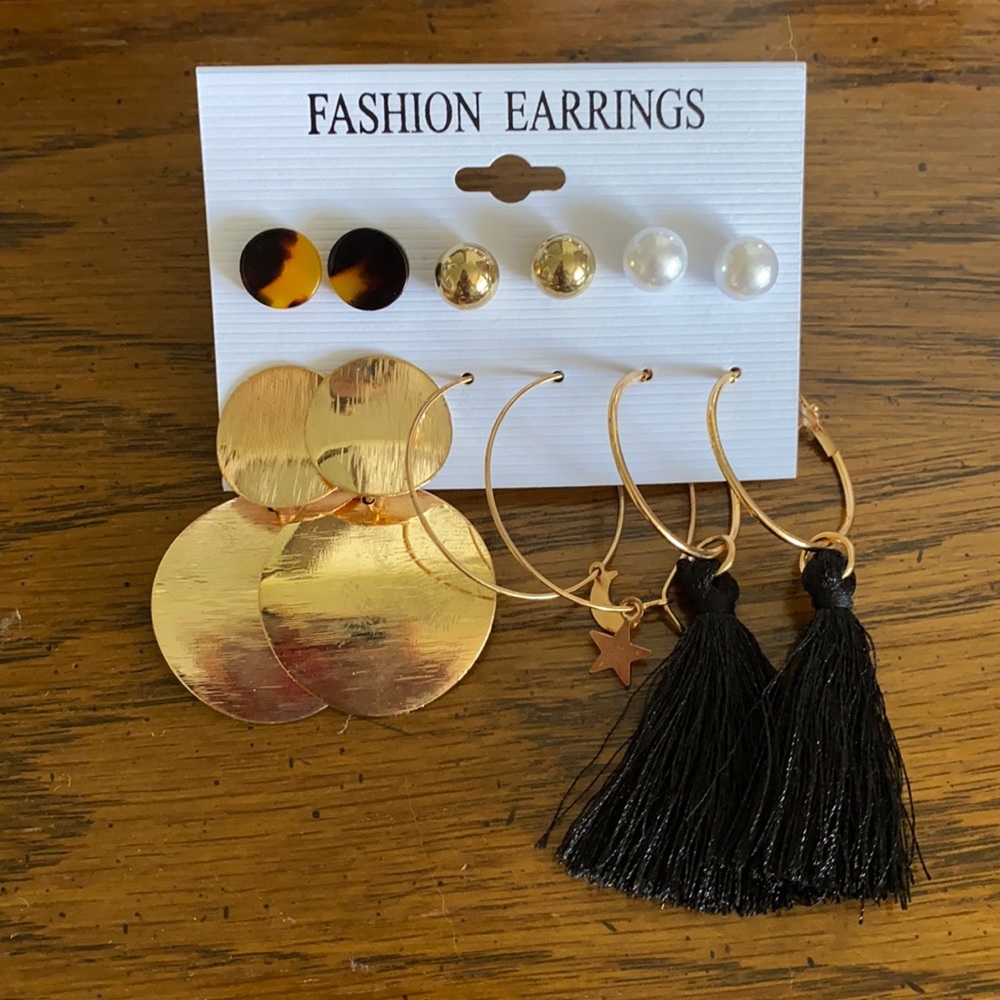 Fashion earrings 6 pairs